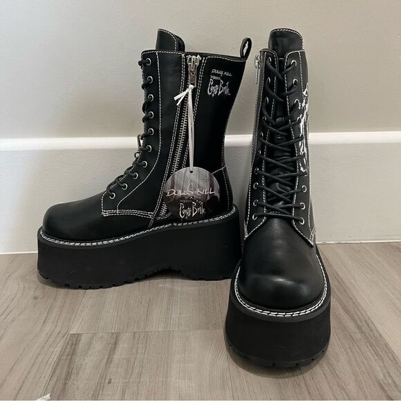 Disney Corpse Bride boots x Dolls Kill sz 10 - Picture 9 of 12